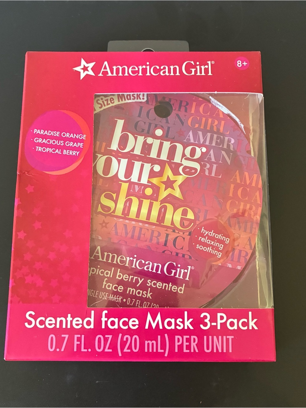 American Girl Scented Face Mask 3-Pack - New